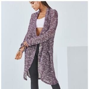 NWT Fabletics Moscow Wrap LARGE MIDI Length Relaxed Fit Purple Cream